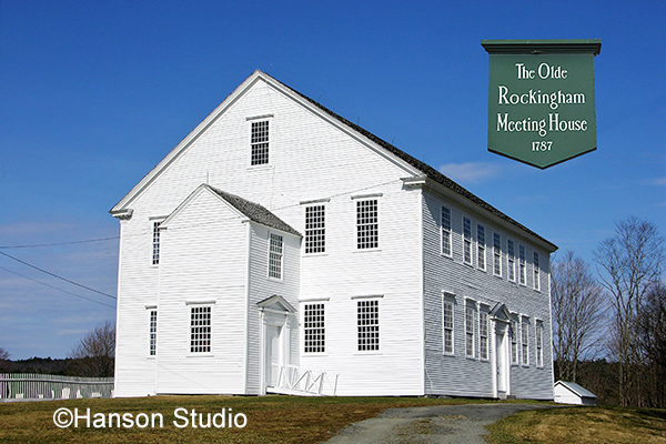 Rockingham, VT - Meeting House with Sign
